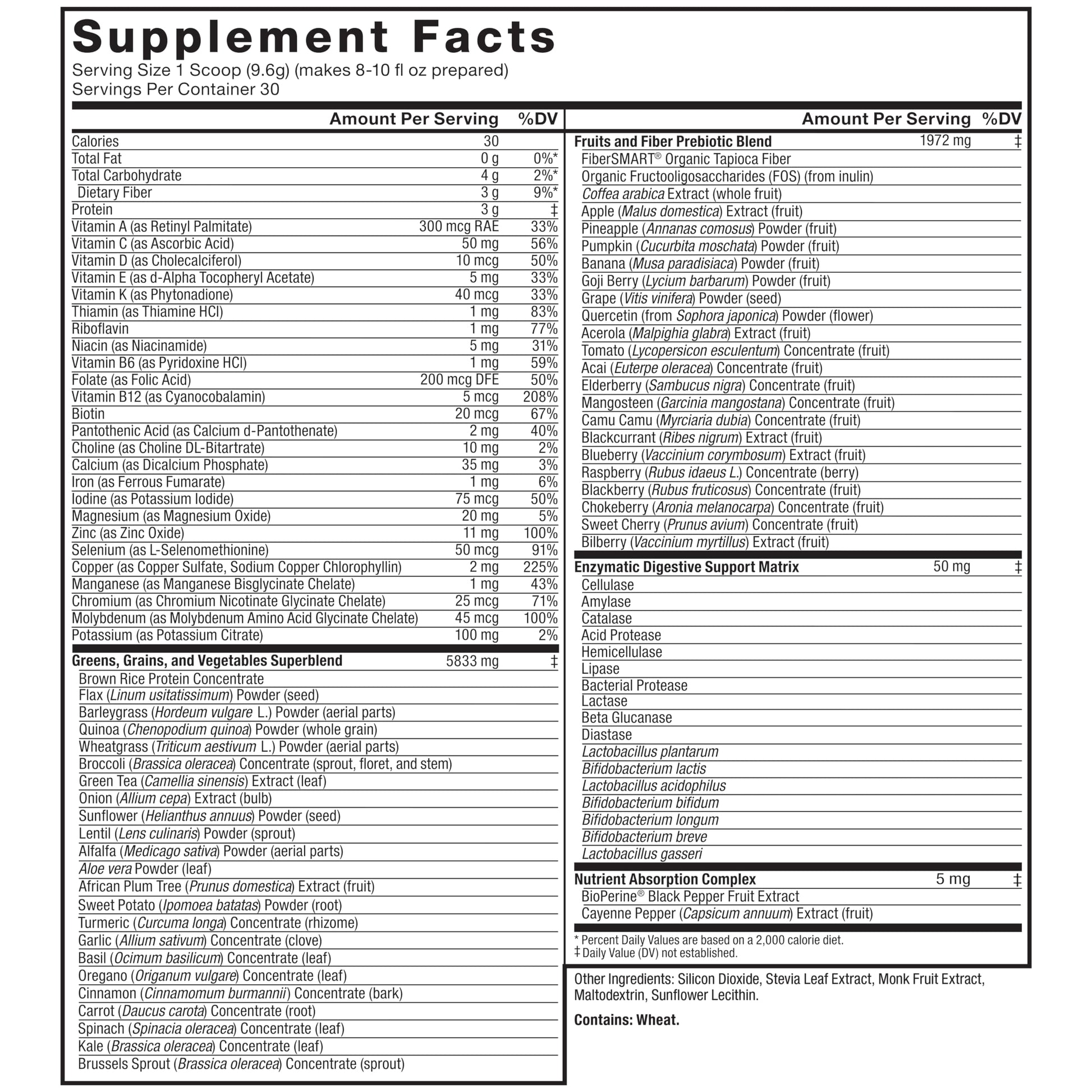 FORCE FACTOR Smarter Greens Daily Wellness Powder to Support Energy, Immunity & Digestion Force Factor