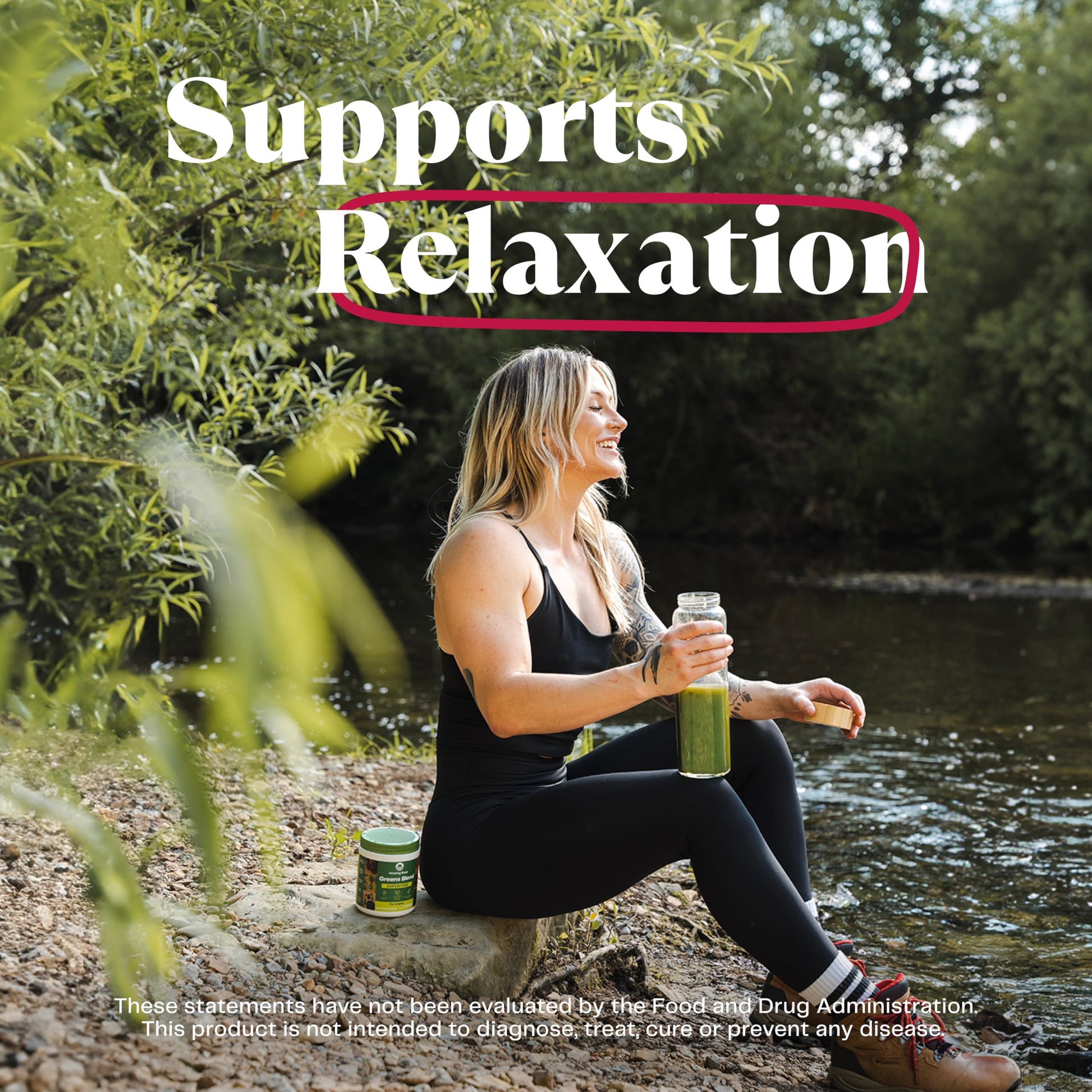 Amazing Grass Greens Blend Mood: Super Greens Powder Smoothie Mix for Mood, Relaxat Amazing Grass