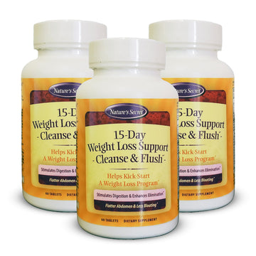 Nature's Secret 15-Day Weight Loss Support Cleanse & Flush (Pack of 3)