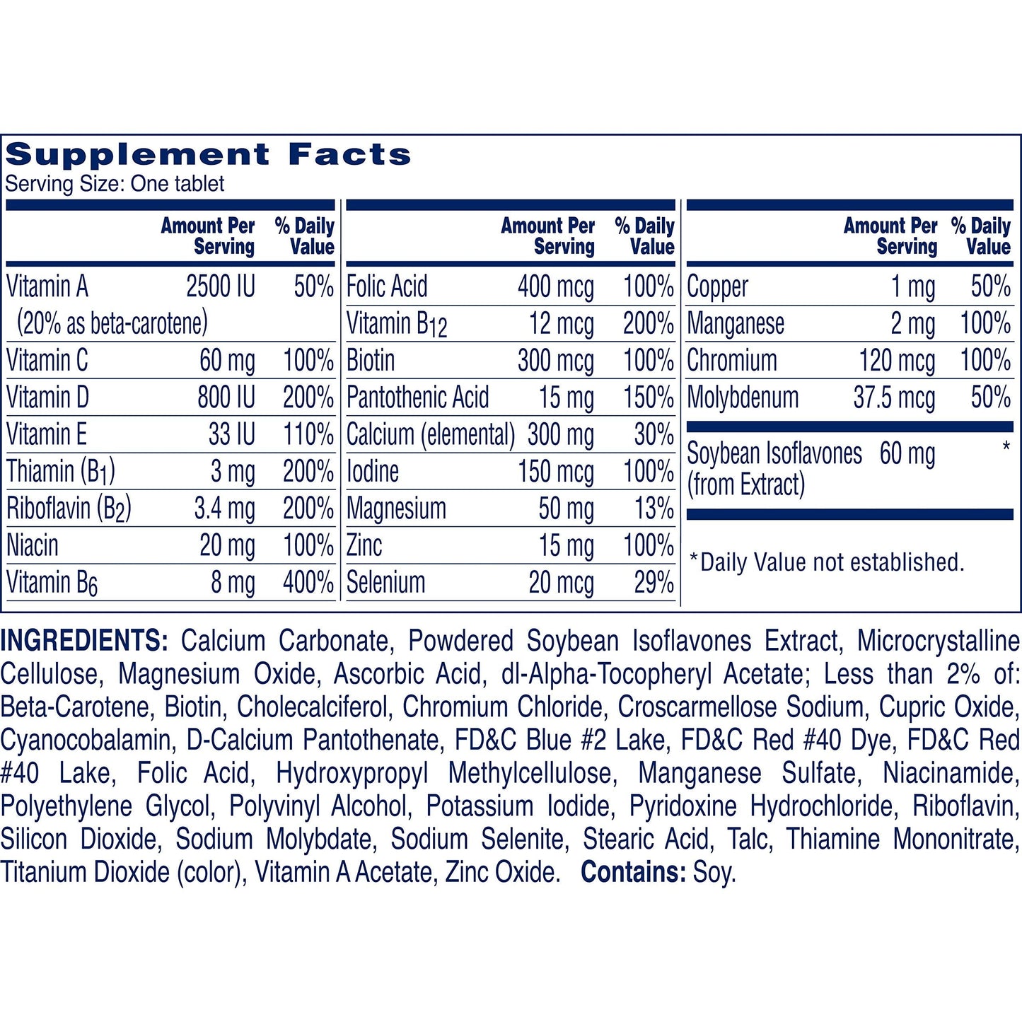 One A Day Women Menopause Size 50ct