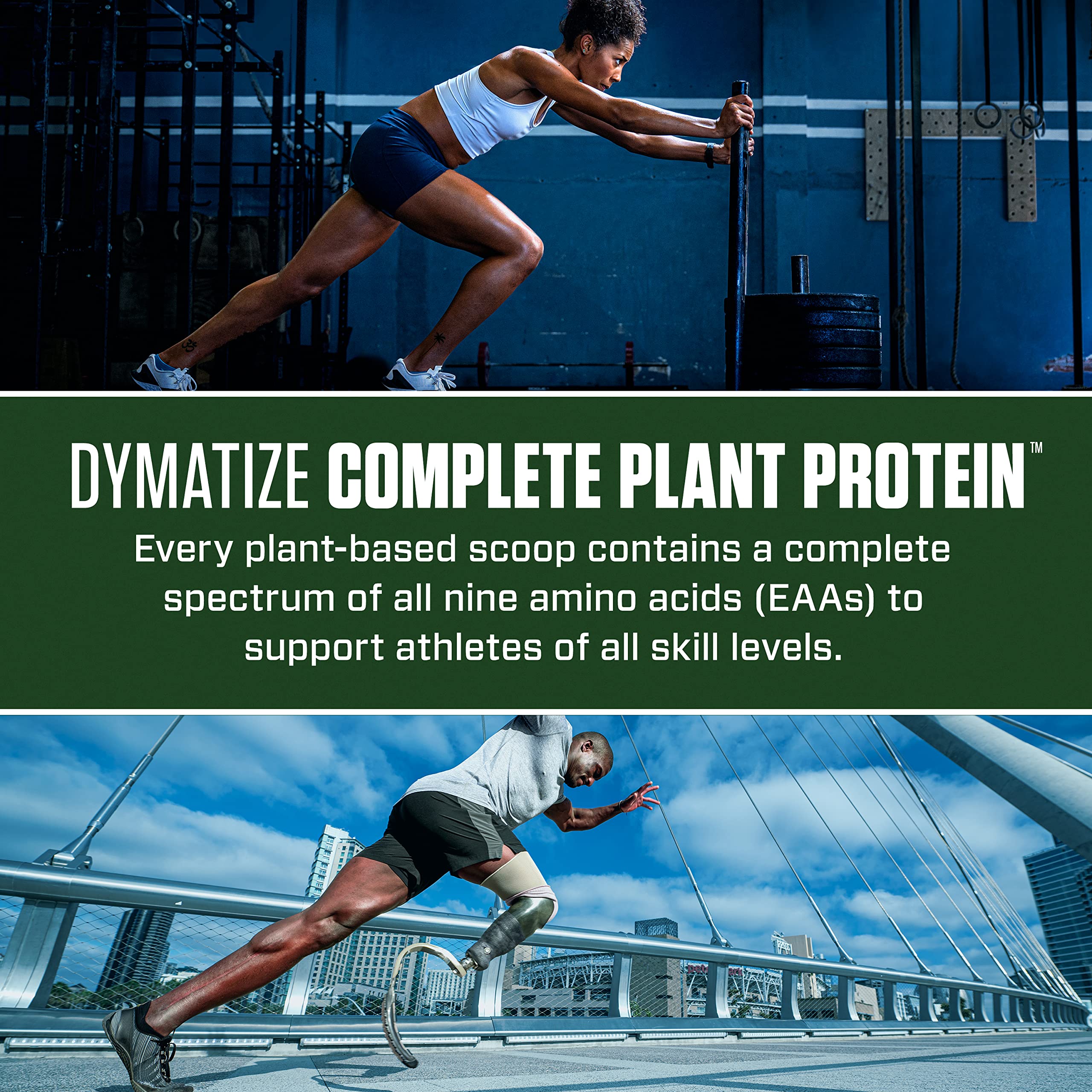 Dymatize Vegan Plant Protein, Creamy Chocolate, 25g Protein, 4.8g BCAAs, Complete Dymatize