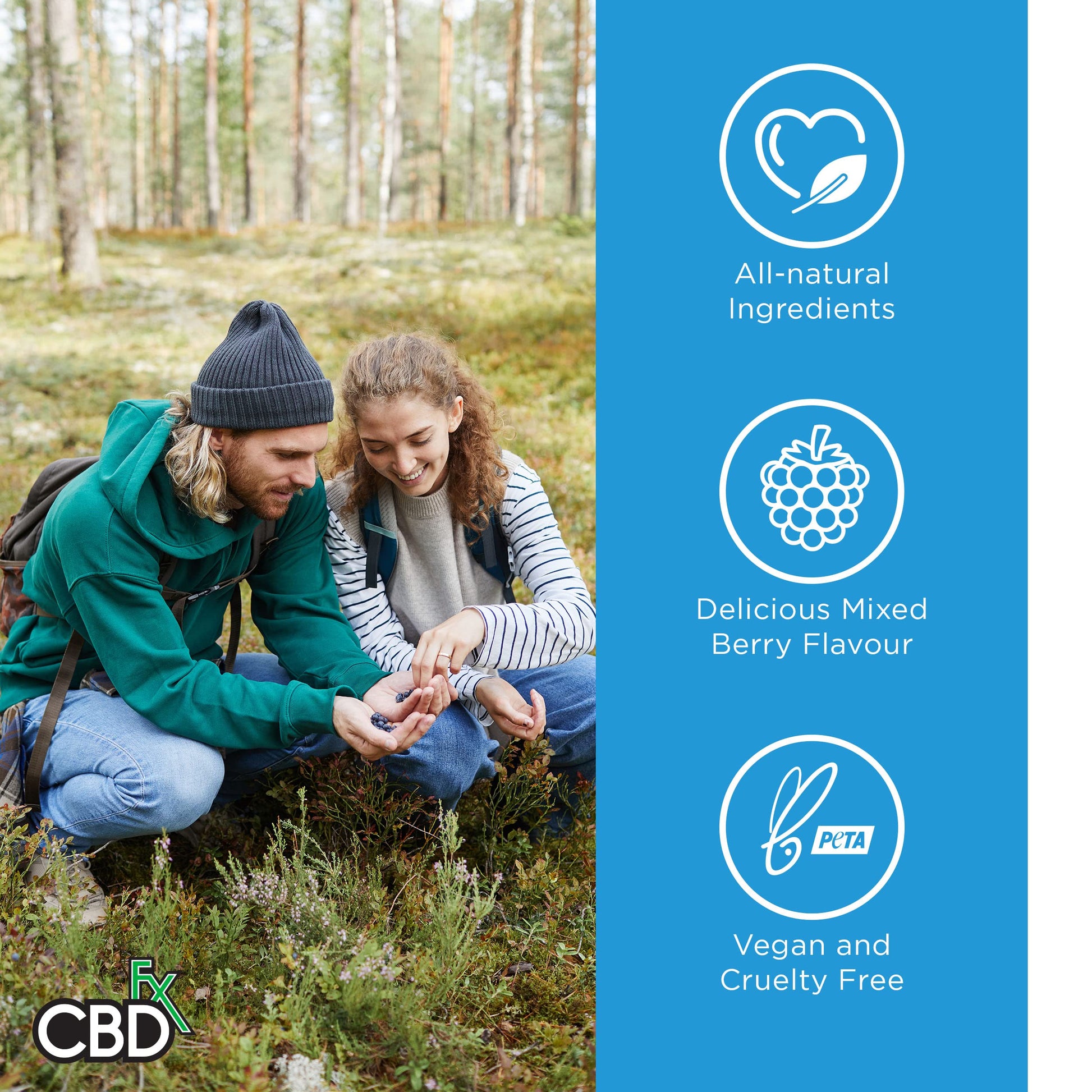 CBDfx 1500mg CBD High Strength Vegan Mixed Berry Gummies 25mg CBD per Gummy CBDFX