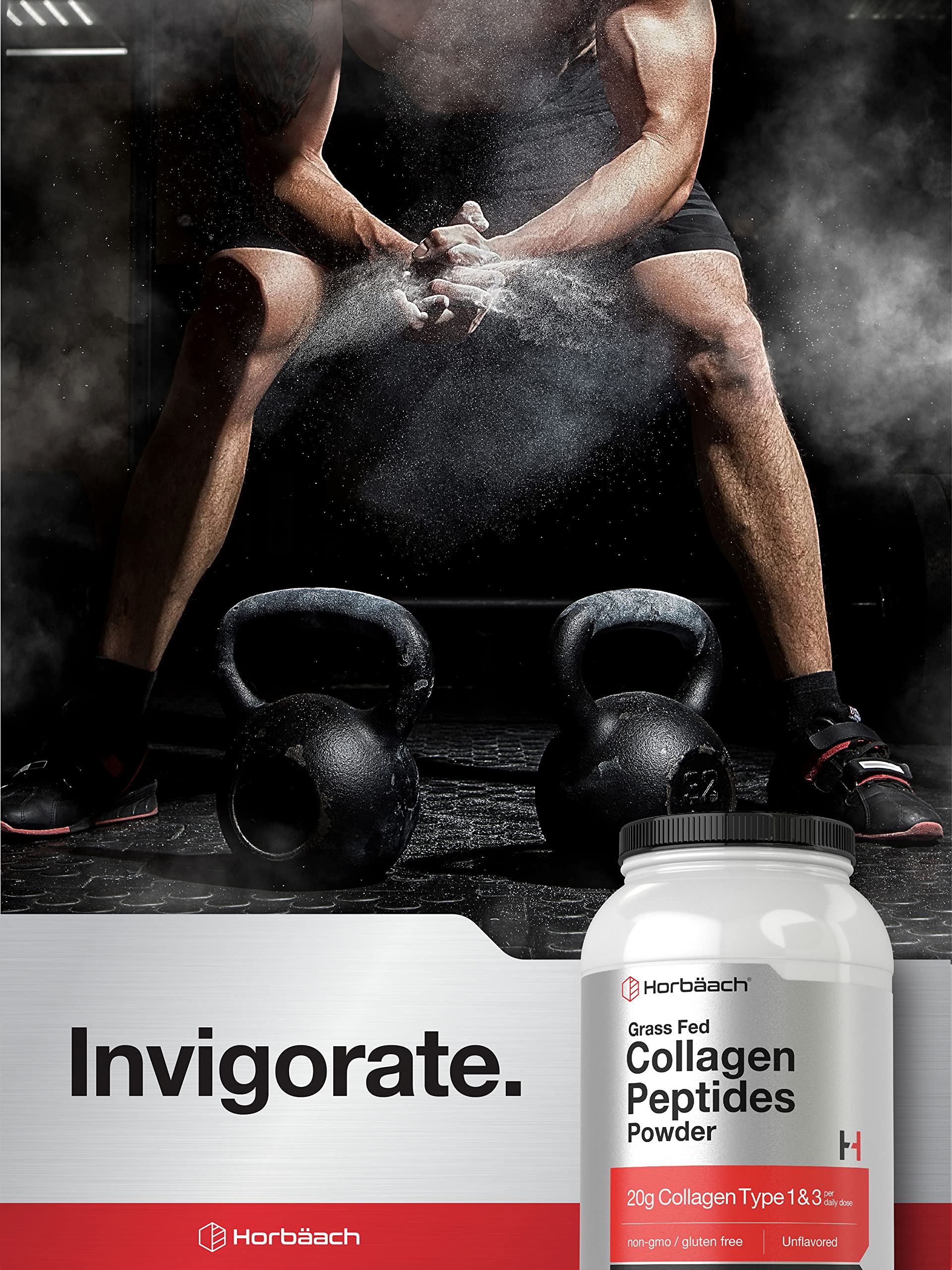 Collagen Peptides Powder 40 oz | Unflavored | Type 1 and 3 | Hydrolyzed Protein Collagen Horbäach