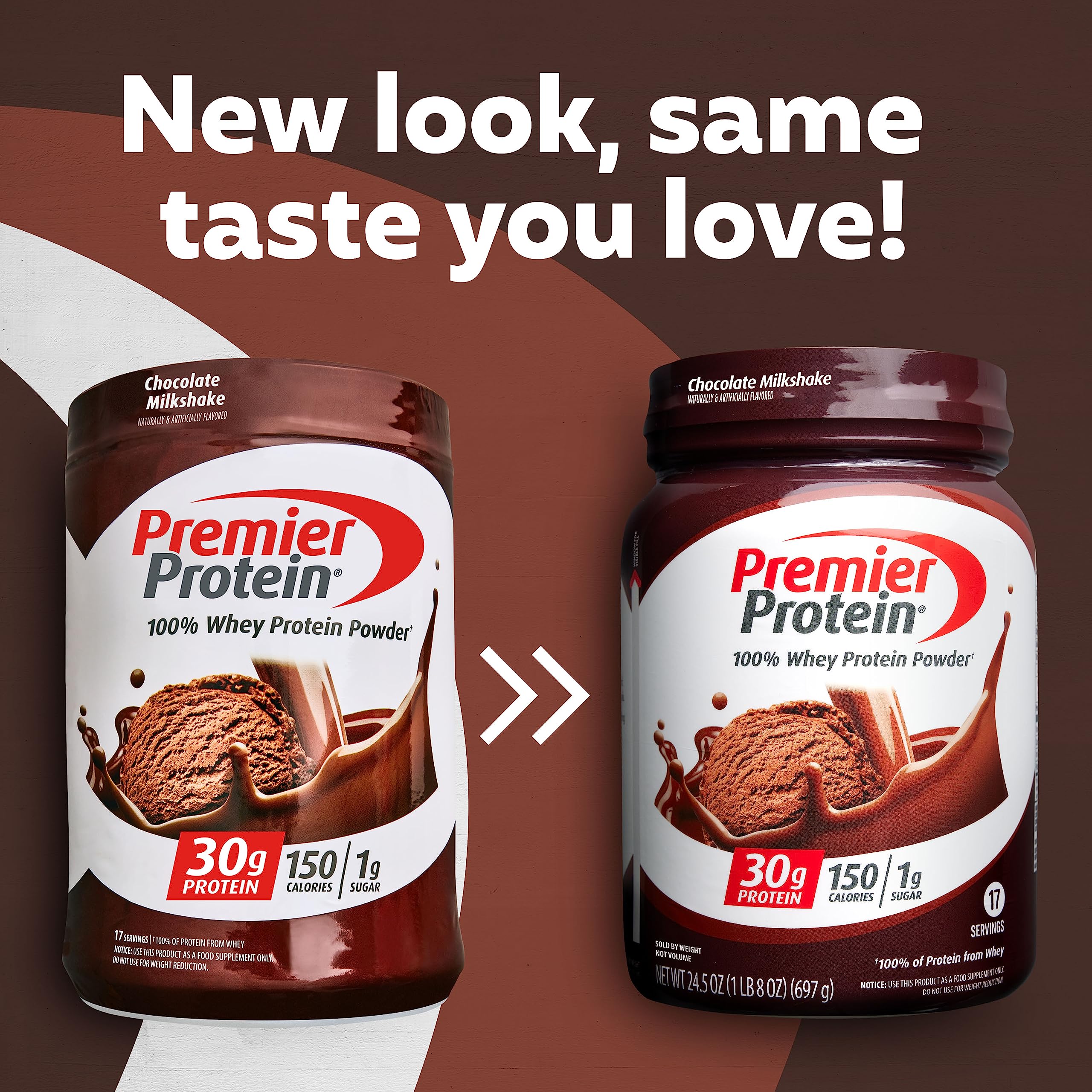 Premier Protein Powder, Chocolate Milkshake, 30g Protein, 1g Sugar, 100% Whey Protein Premier Protein