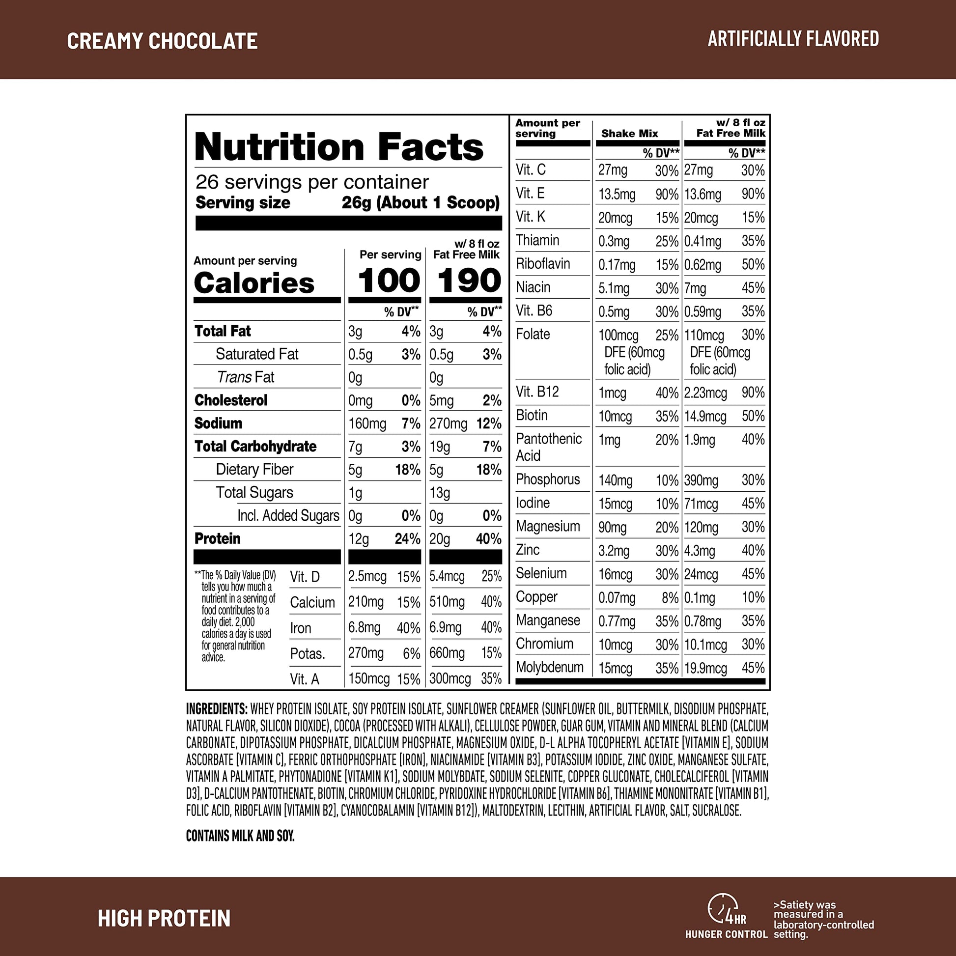 SlimFast High Protein Chocolate Bundle- 12 Count of Chocolate High Protein Meal SlimFast