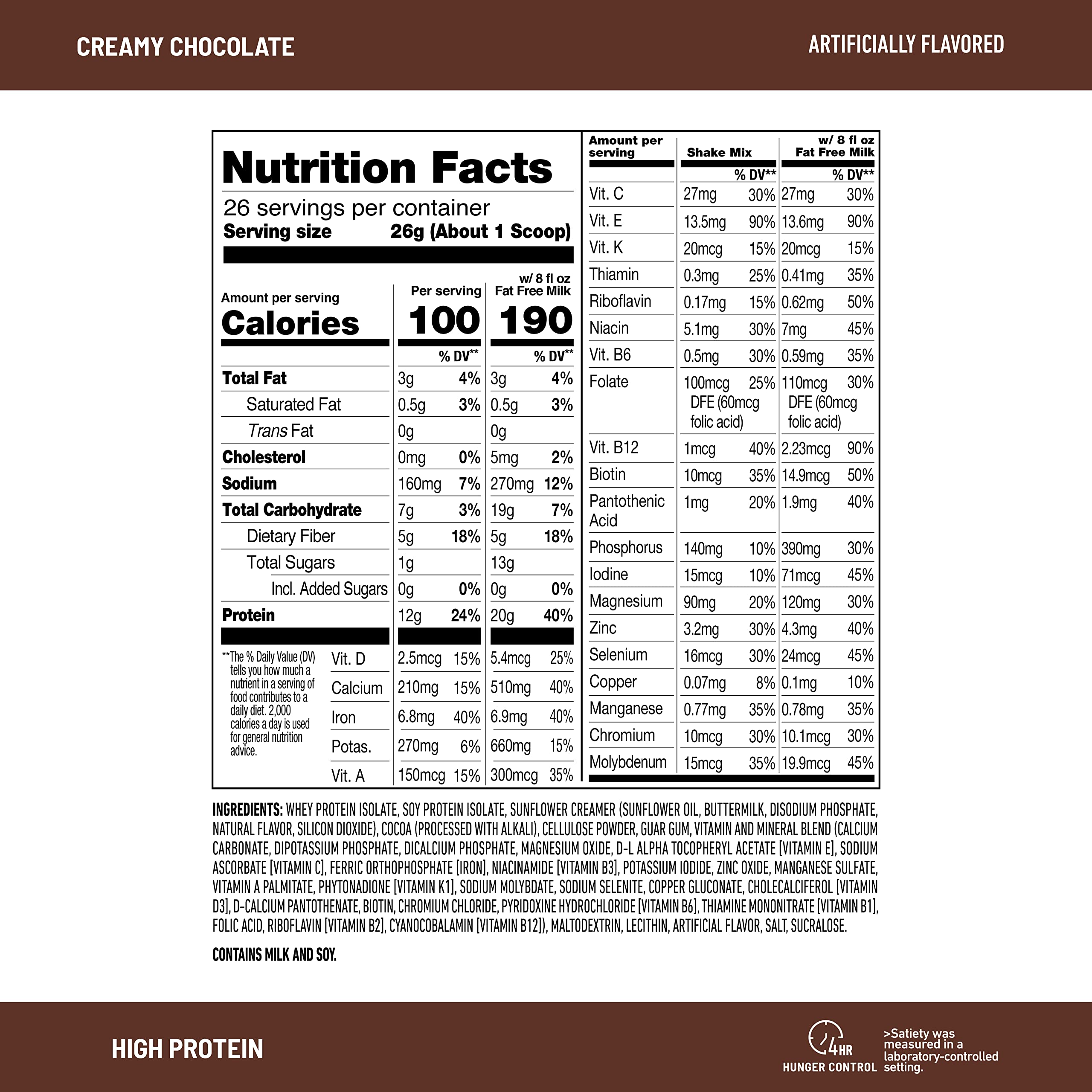 SlimFast High Protein Chocolate Bundle- 12 Count of Chocolate High Protein Meal SlimFast