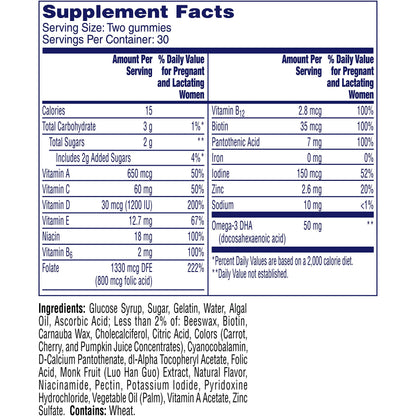 One A Day Women's Prenatal Gummies, 60 Count