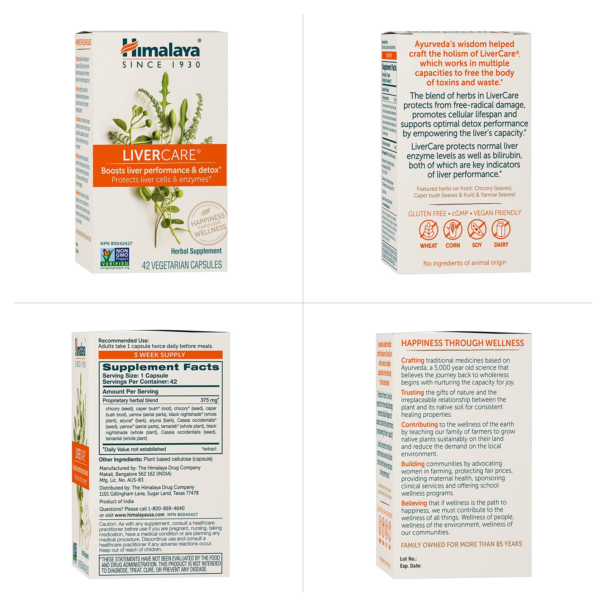 Himalaya LiverCare for Total Liver Support, Cleanse and Detox, Protects Cells & Enzymes Himalaya