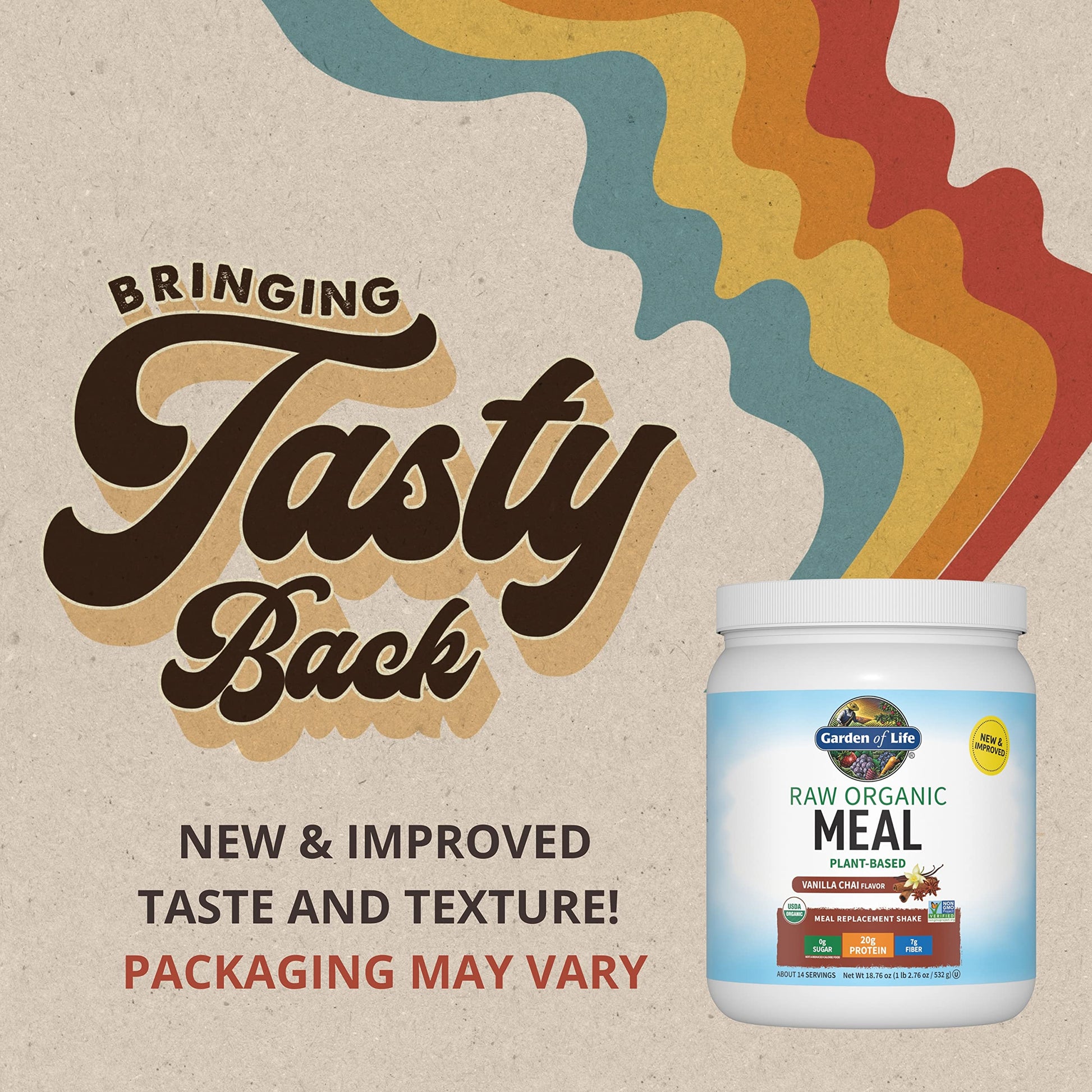 Garden of Life Meal Replacement Vanilla Chai Powder, 14 Servings