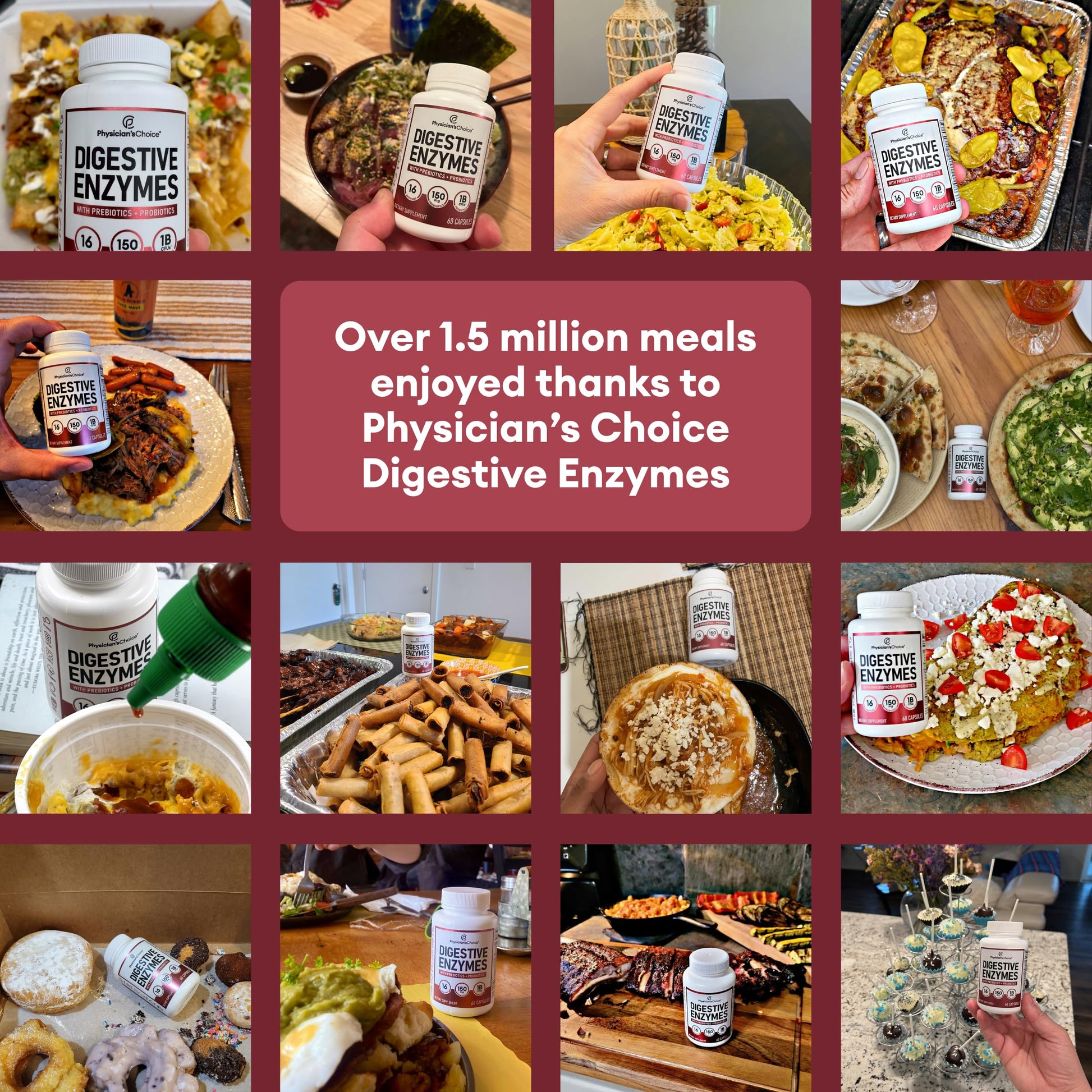 Physician's CHOICE Digestive Enzymes - Multi Enzymes, Organic Prebiotics & Probiotics Physician's CHOICE