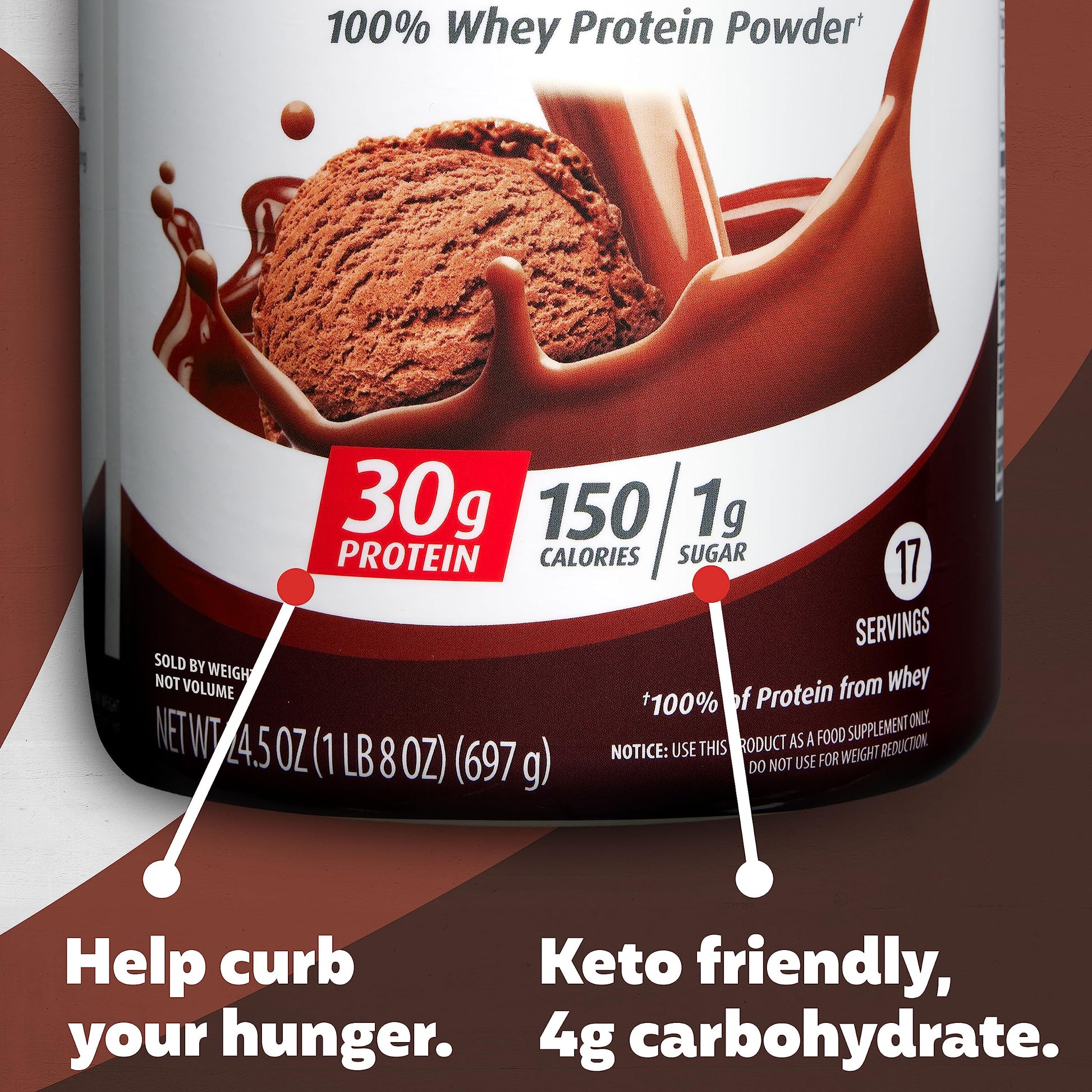 Premier Protein Powder, Chocolate Milkshake, 30g Protein, 1g Sugar, 100% Whey Protein Premier Protein