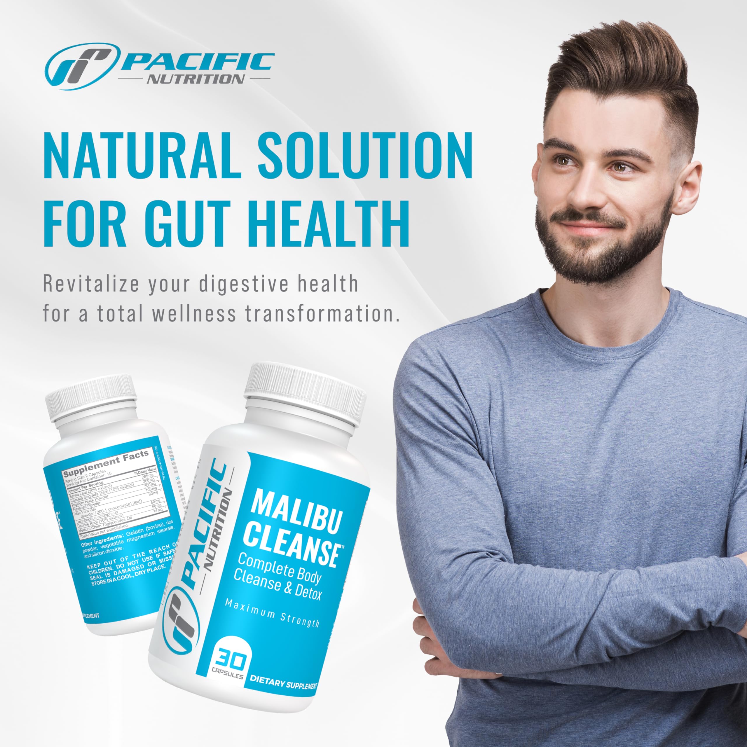 Pacific Nutrition Full Body Detox - Malibu Cleanse Complete Body & Intestinal Cleanse Pacific Nutrition