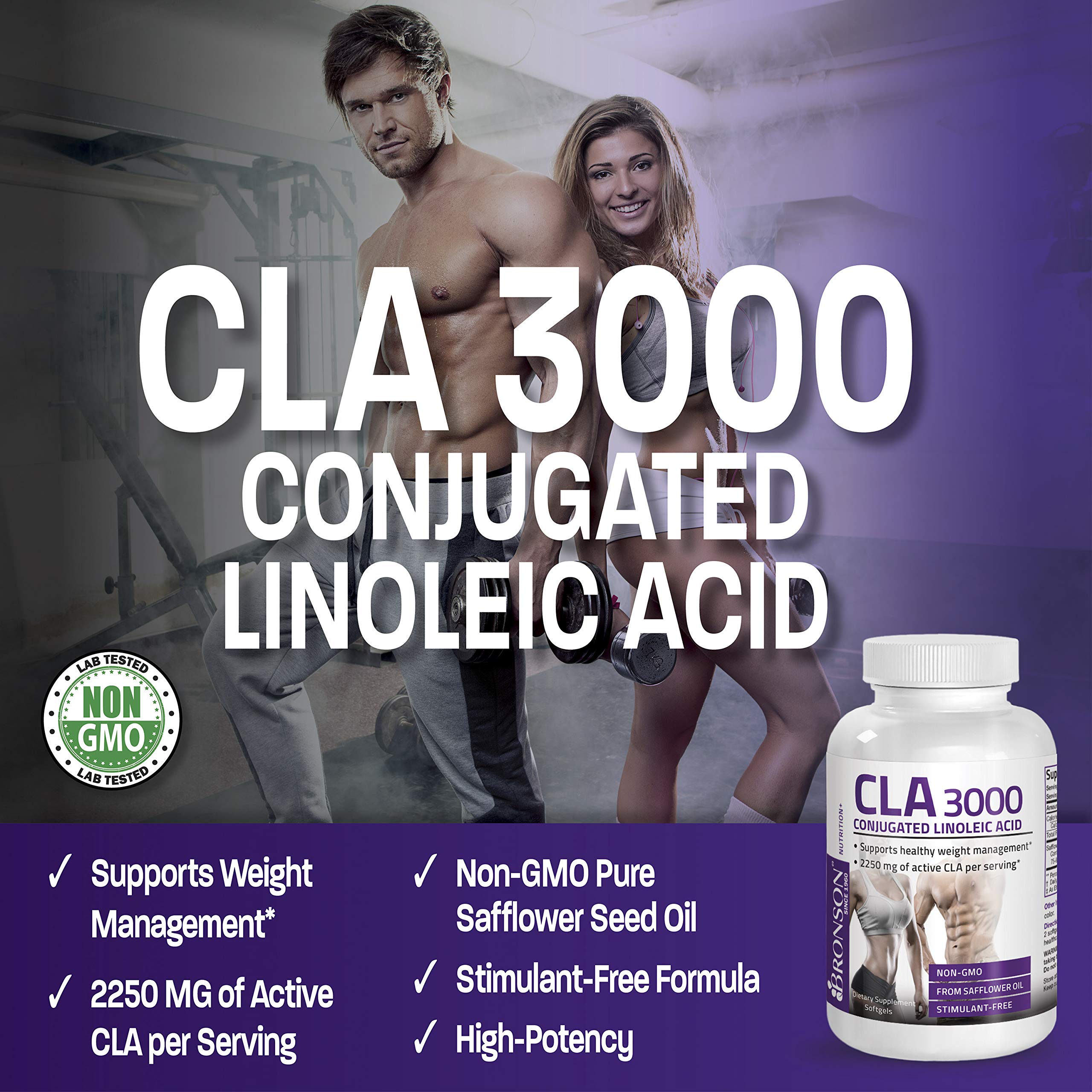 Bronson CLA 3000 Extra High Potency Supports Healthy Weight Managem