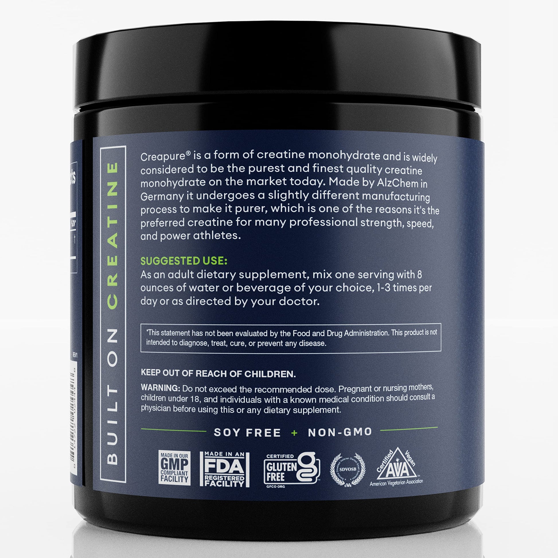CREA SUPPS Premium Creapure Creatine Monohydrate Powder | Pure, Vegan, Keto CREA SUPPS