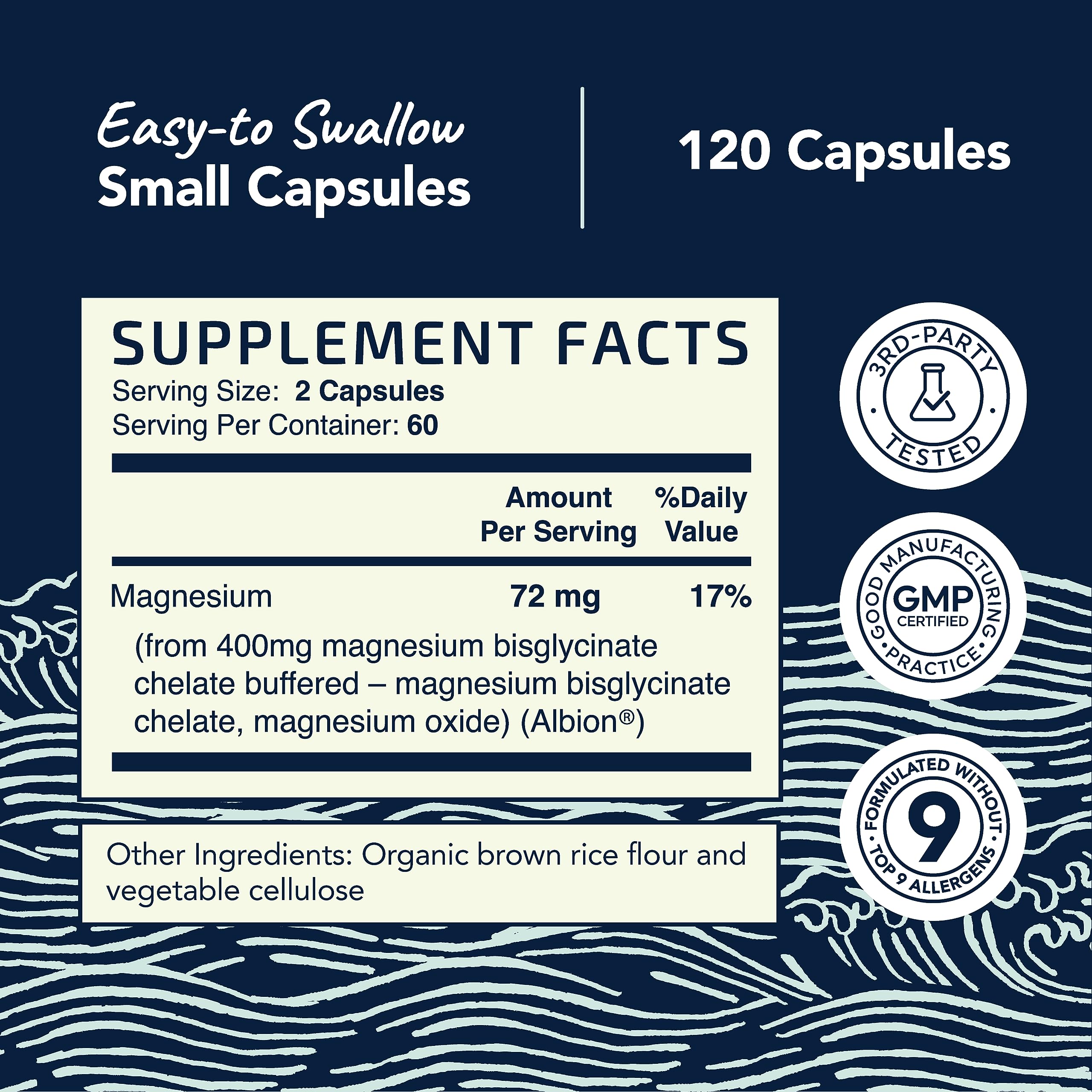 Magnesium Glycinate 400mg | Chelated Bisglycinate for Muscle Relaxation, Bones Nobi Nutrition