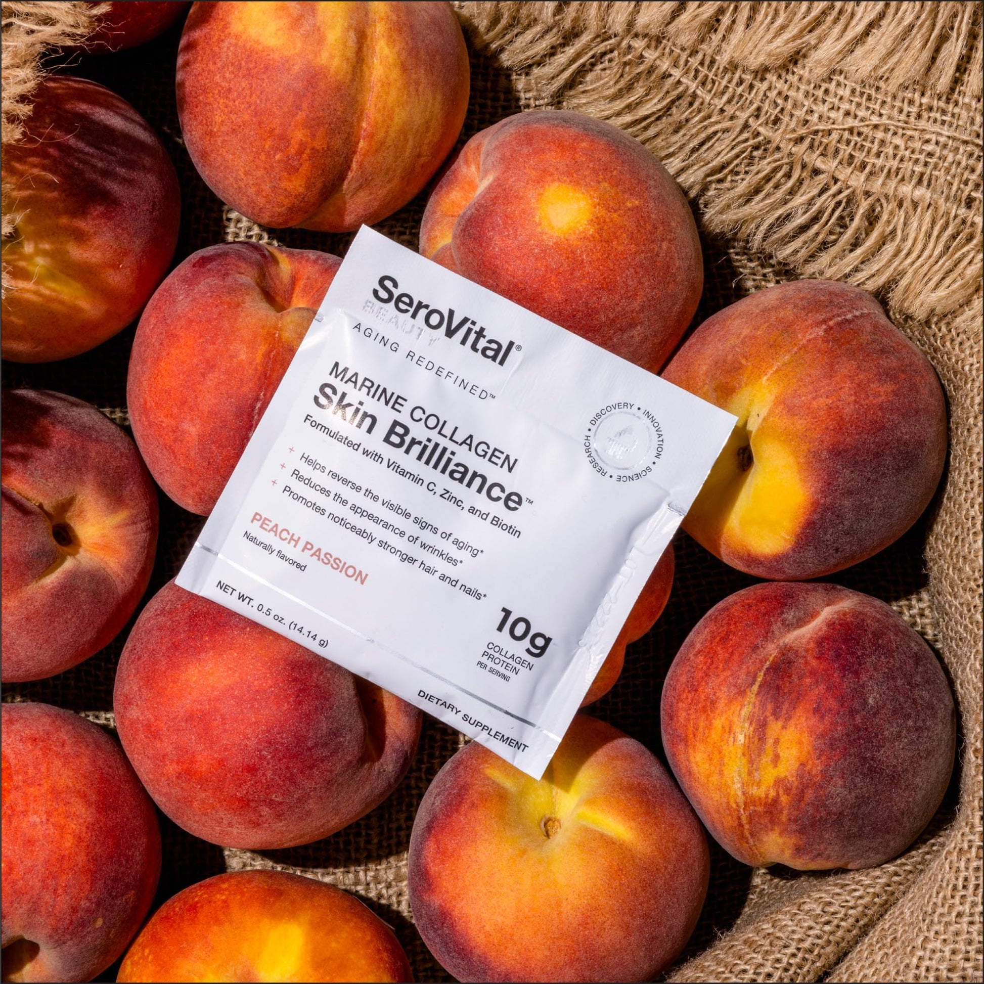Serovital Skin Brilliance Marine Collagen – Hydrolyzed Marine Collagen Peptides Serovital
