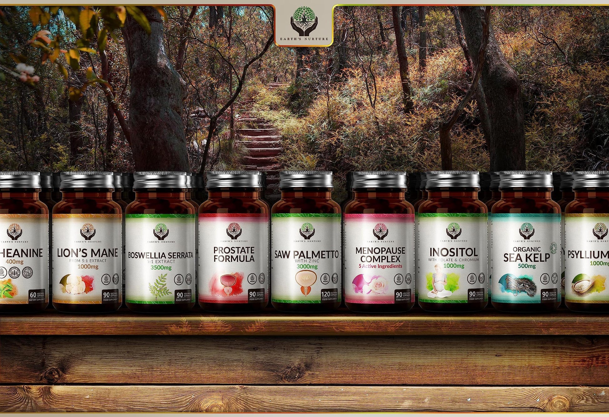 EN Myo-Inositol Chromium & Folate Blend | 1000mg Myo Inositol Per Serving | 180 Vegan Earth's Nurture