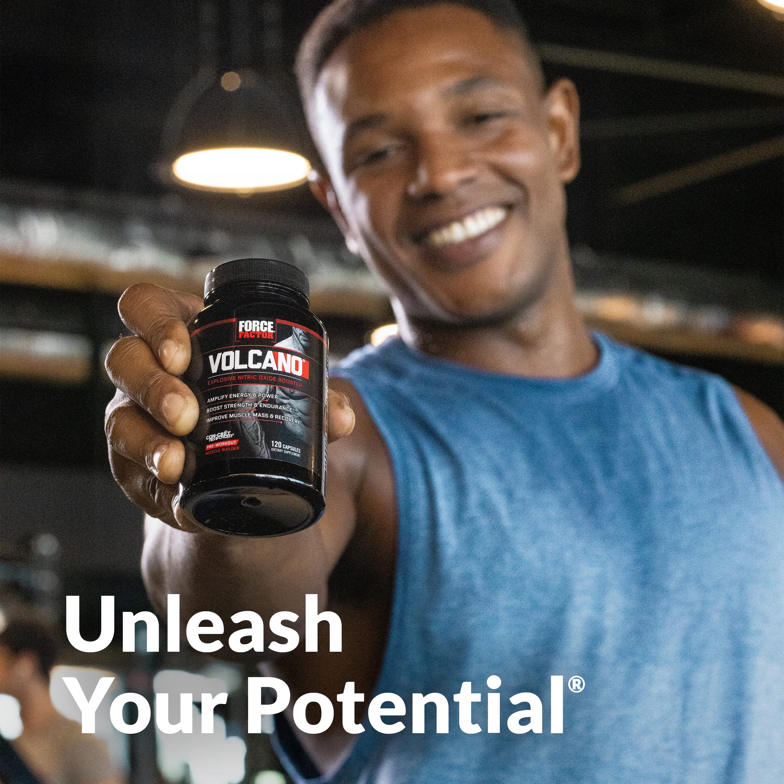 Force Factor Volcano Pre Workout Nitric Oxide Booster Supplement for Men with Creatine Force Factor