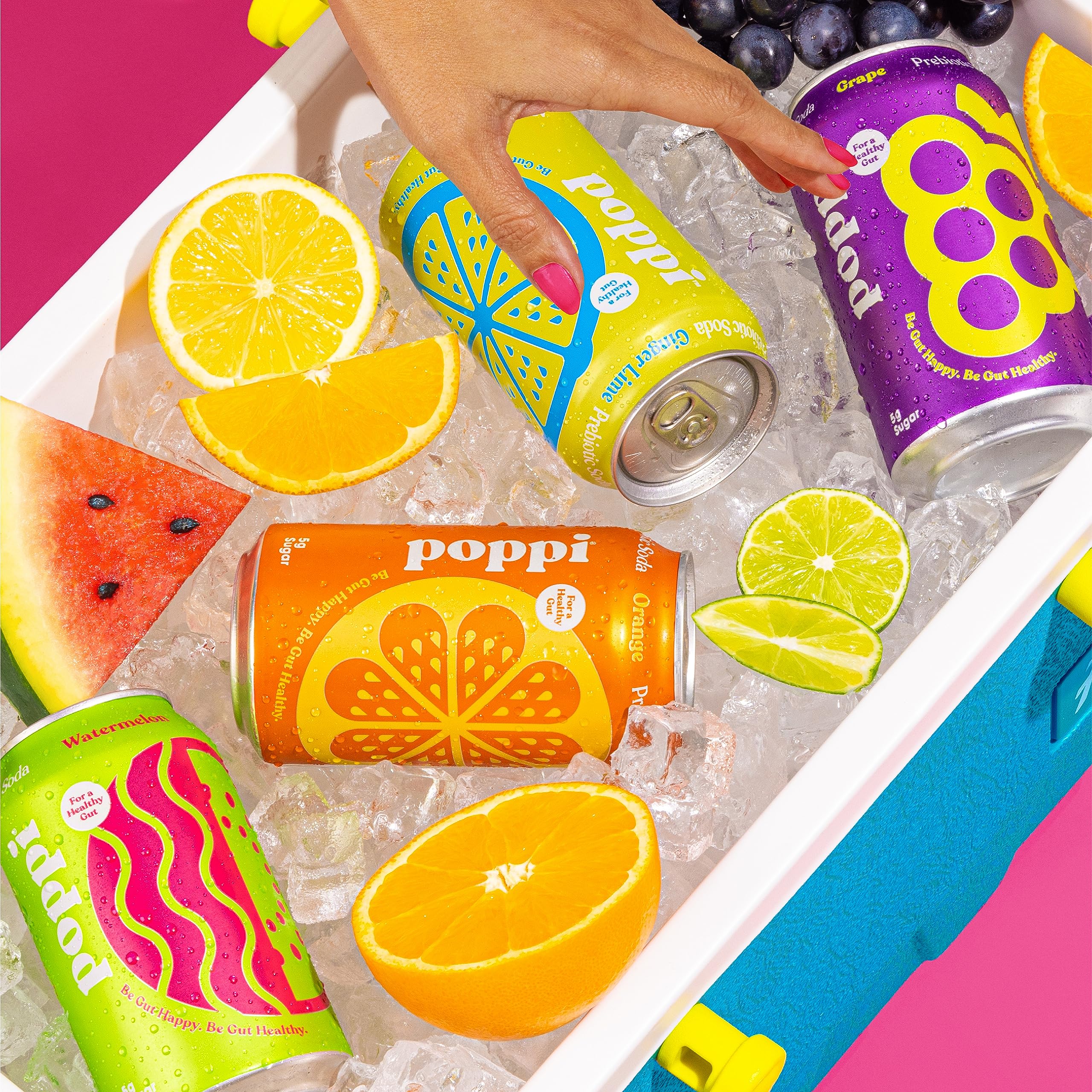 POPPI Sparkling Prebiotic Soda, Beverages w/Apple Cider Vinegar, Seltzer Water & Juice poppi