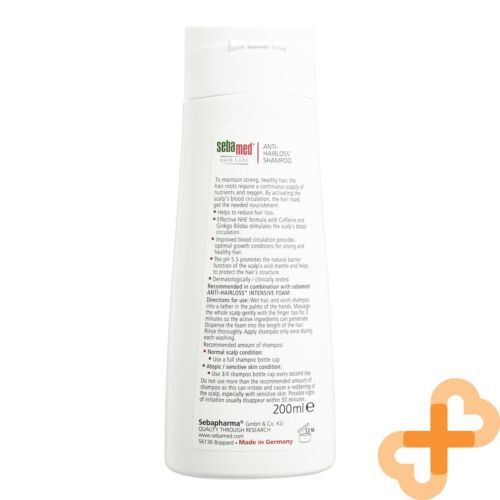 SEBAMED Anti - Hairloss Shampoo 200ml For All Hair Types Ginkgo Biloba SebaMed