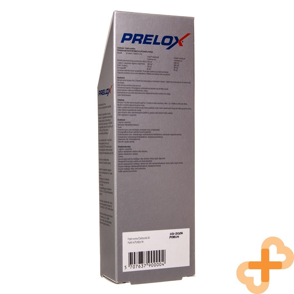 PRELOX 60 Tablets Supplement For Men's Sexual Health L-arginine Pycnog PRELOX