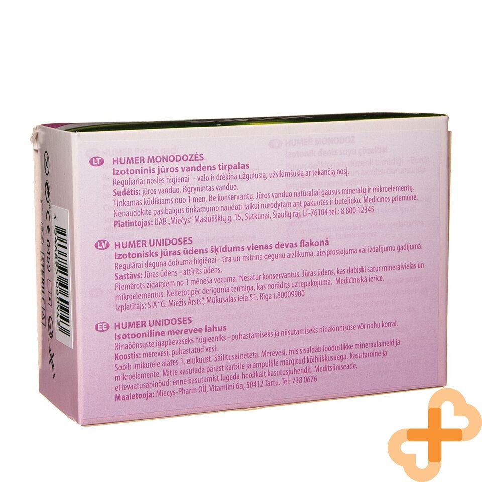 HUMER Infant Isotonic Sea Water Solution For Baby 5ml x 18 Doses Stuffy Humer